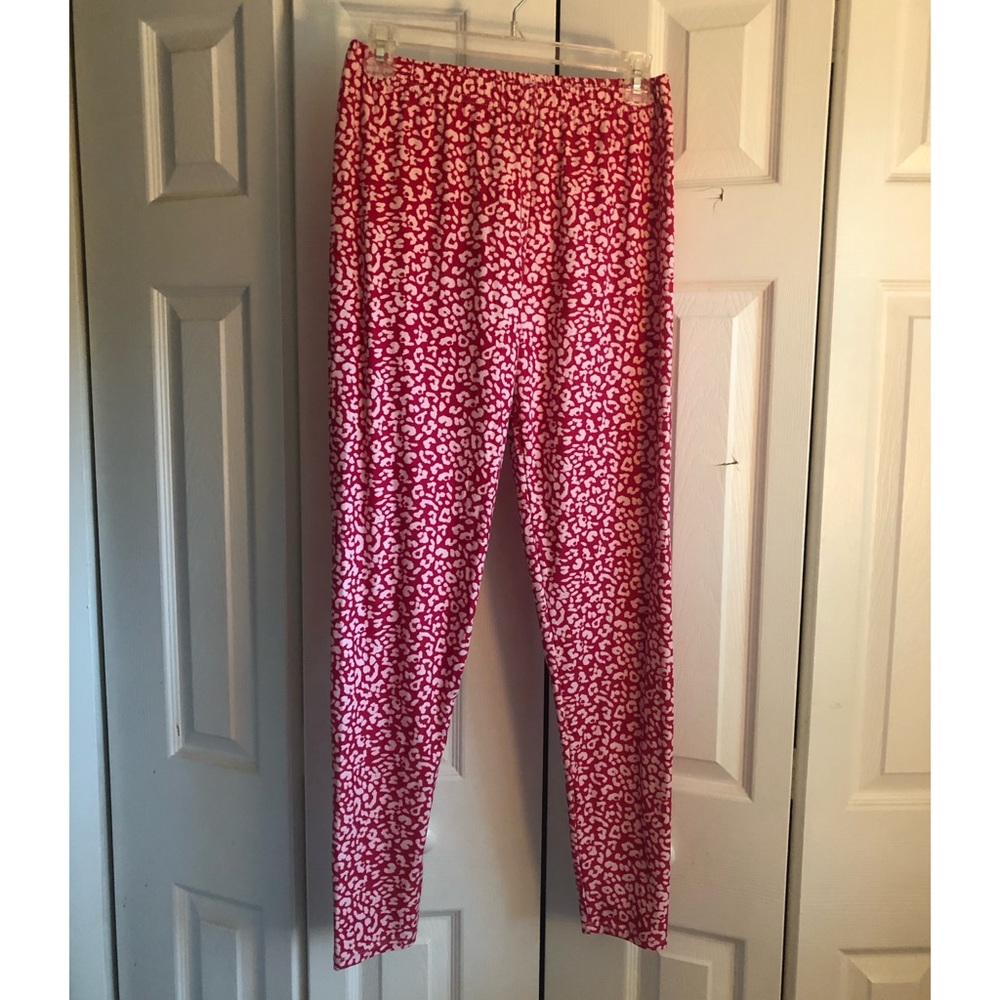Pink Leopard Print Leggings